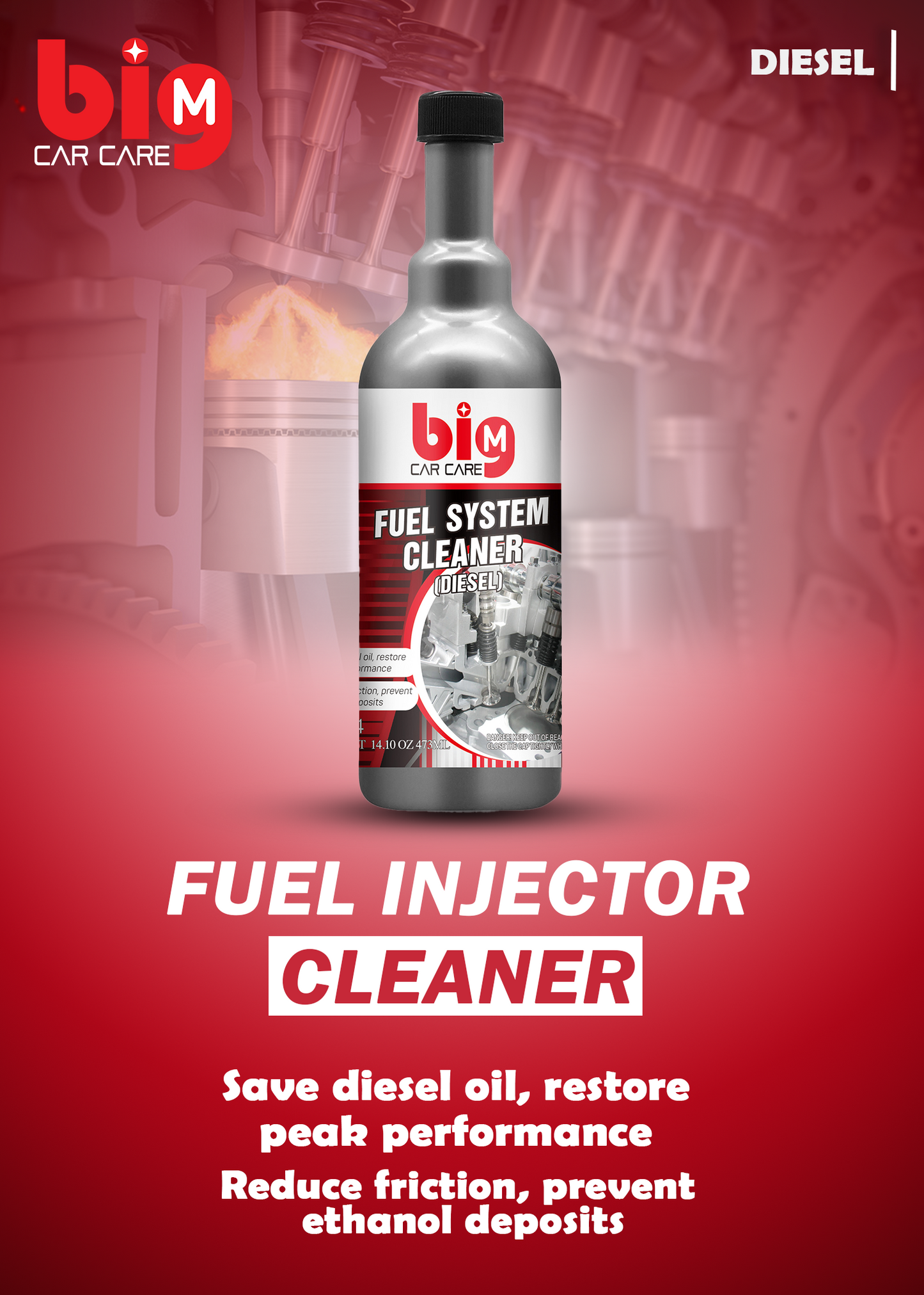 BIG-M Fuel System Cleaner  (473ml) CARSCAREMALL