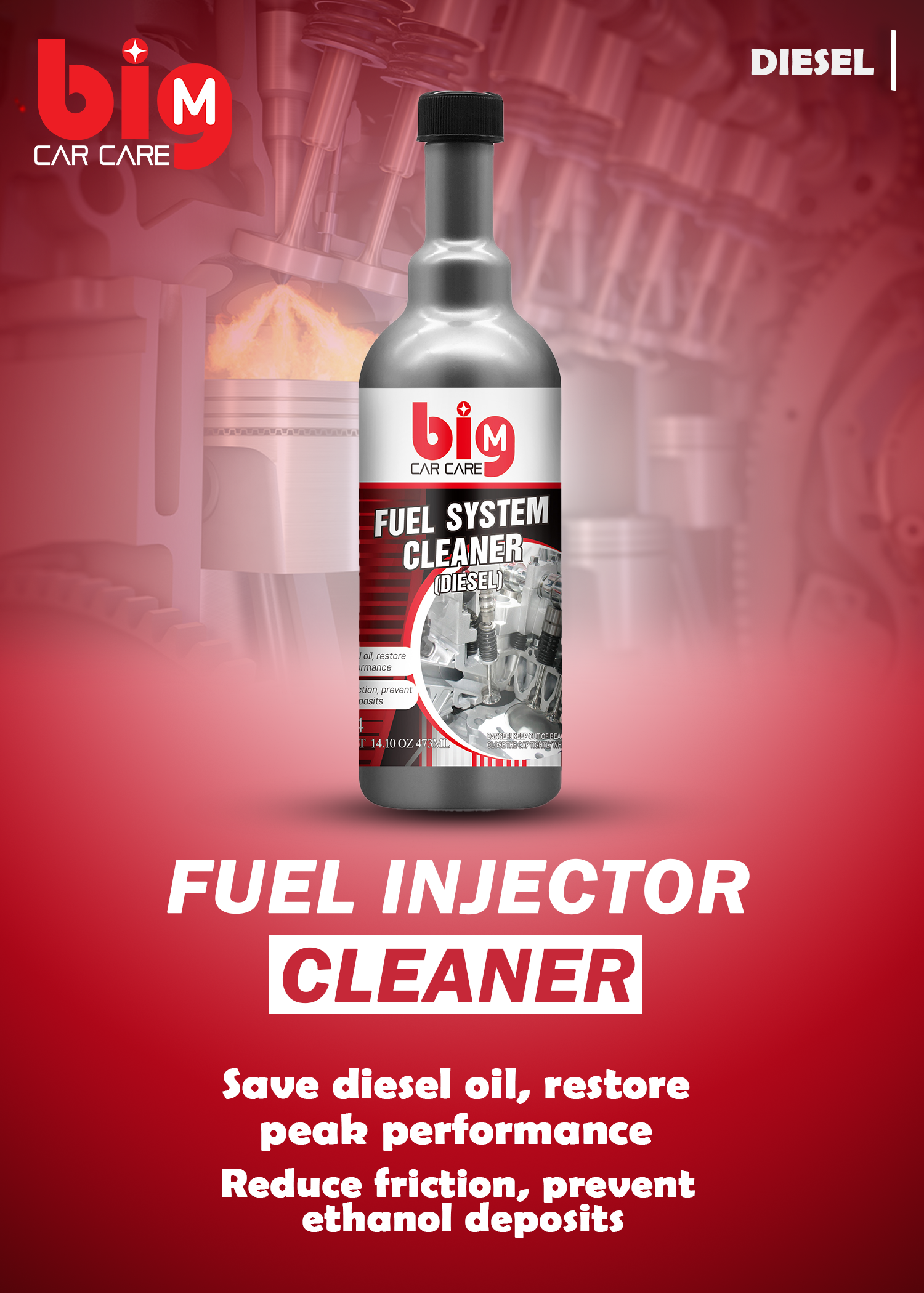 BIG-M Fuel System Cleaner  (473ml) CARSCAREMALL