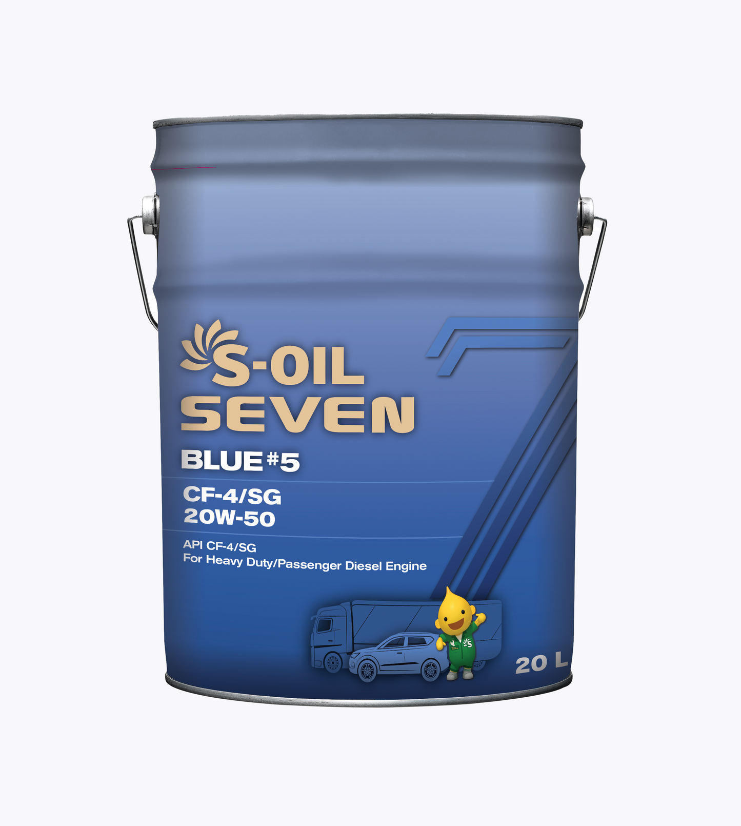 S-Oil 7 BLUE # 5 CF-4/SG Heavy Quality Heavy Duty 20W-50 - CARSCAREMALL