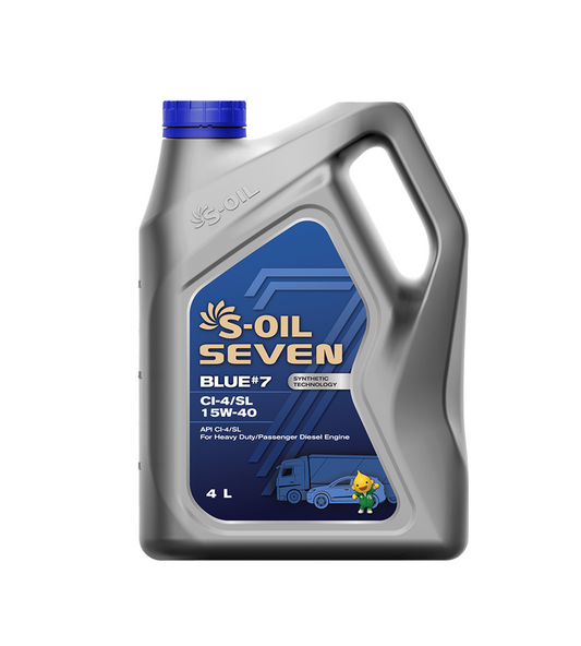 S-OIL 7 BLUE # 7 CI-4/SL High Quality Heavy Duty 15W-40 - CARSCAREMALL
