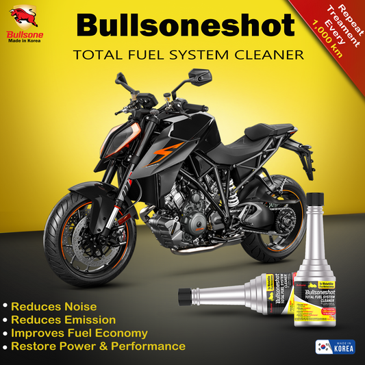 Bullsone Shot - For Motorbike Total Fuel System Cleaner 100mL(3.38 Oz) - CARSCAREMALL