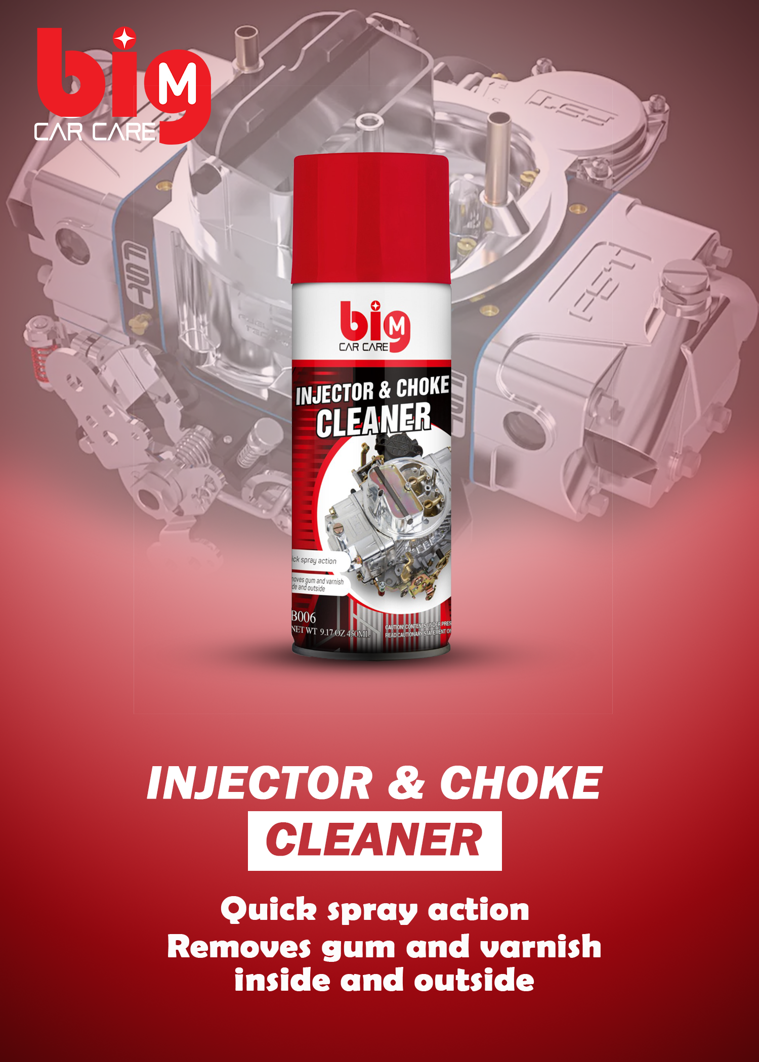 BIG-M Injector & Choke Cleaner. CARSCAREMALL