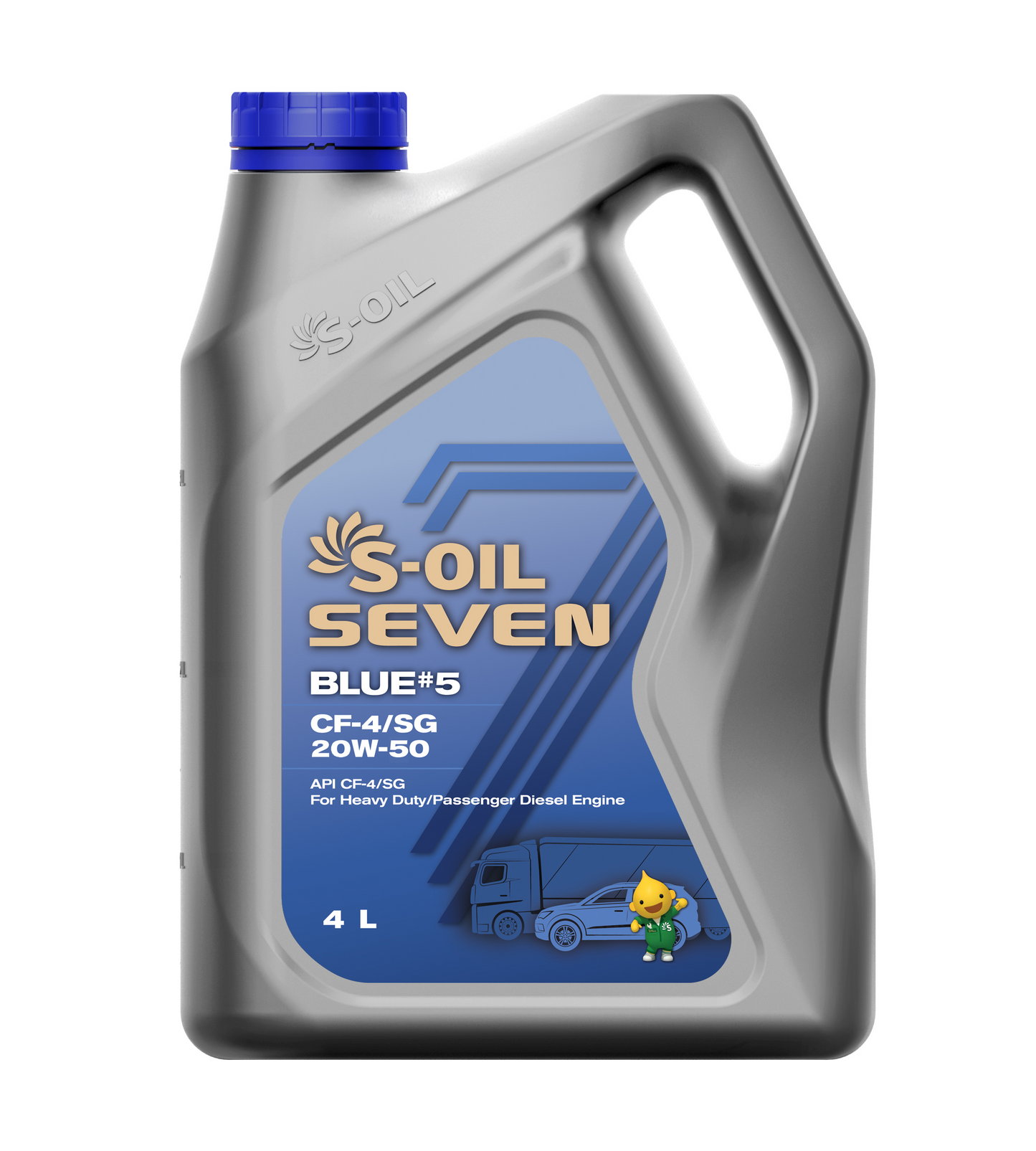 S-Oil 7 BLUE # 5 CF-4/SG Heavy Quality Heavy Duty 20W-50 CARSCAREMALL