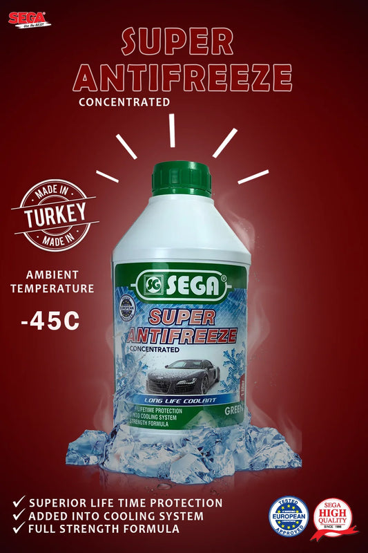 Sega Super Anti Freeze Coolant Green Color Concentrated 1L CARSCAREMALL