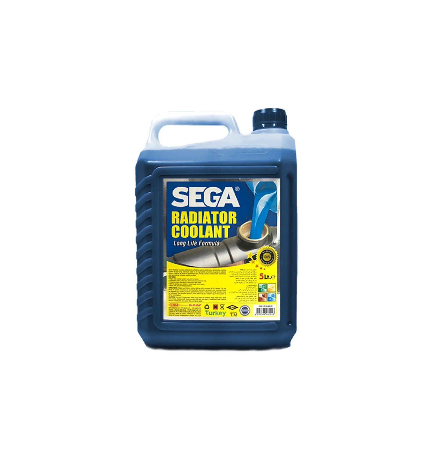 SEGA Radiator Coolant Blue 5L container – reliable cooling and protection for vehicles