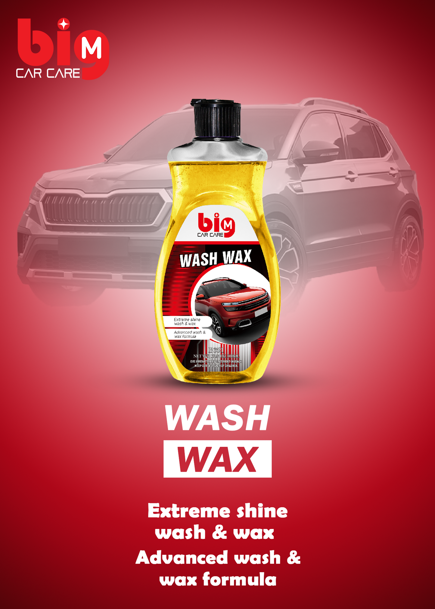 BIG-M Wash Wax (500ml) CARSCAREMALL