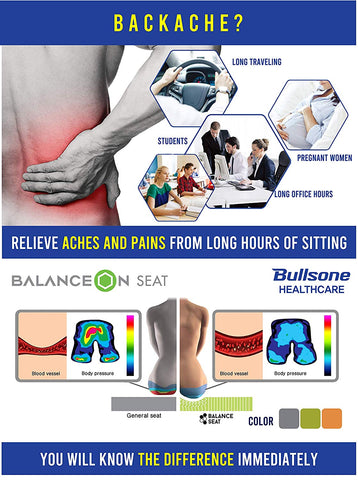 Car Seat Cushion Bullsone Car Care Balance Seat Cushion- Size M