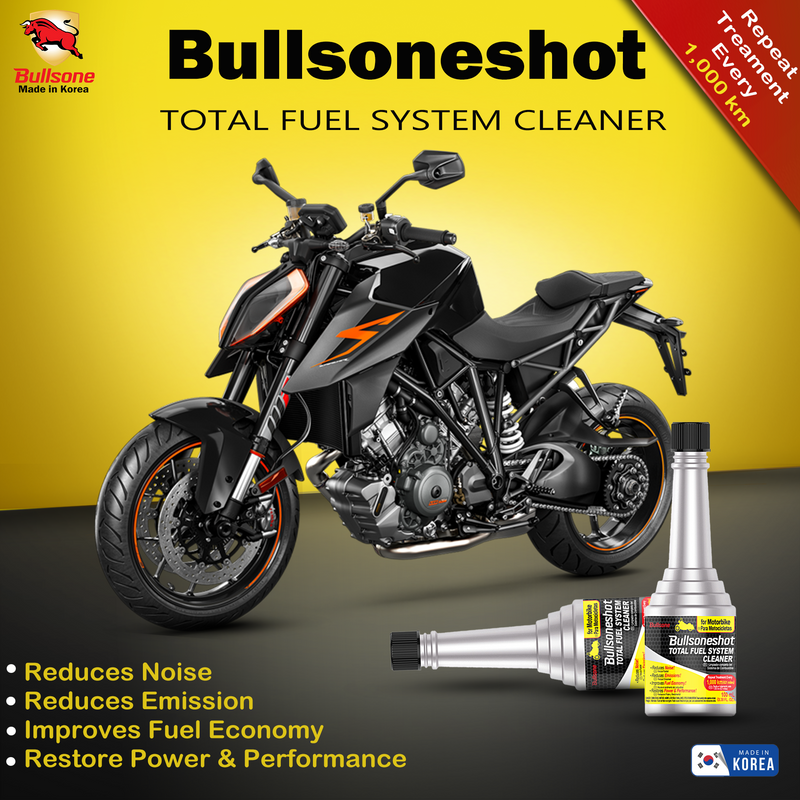 Bullsone Shot - For Motorbike Total Fuel System Cleaner 100mL(3.38 Oz) - CARSCAREMALL