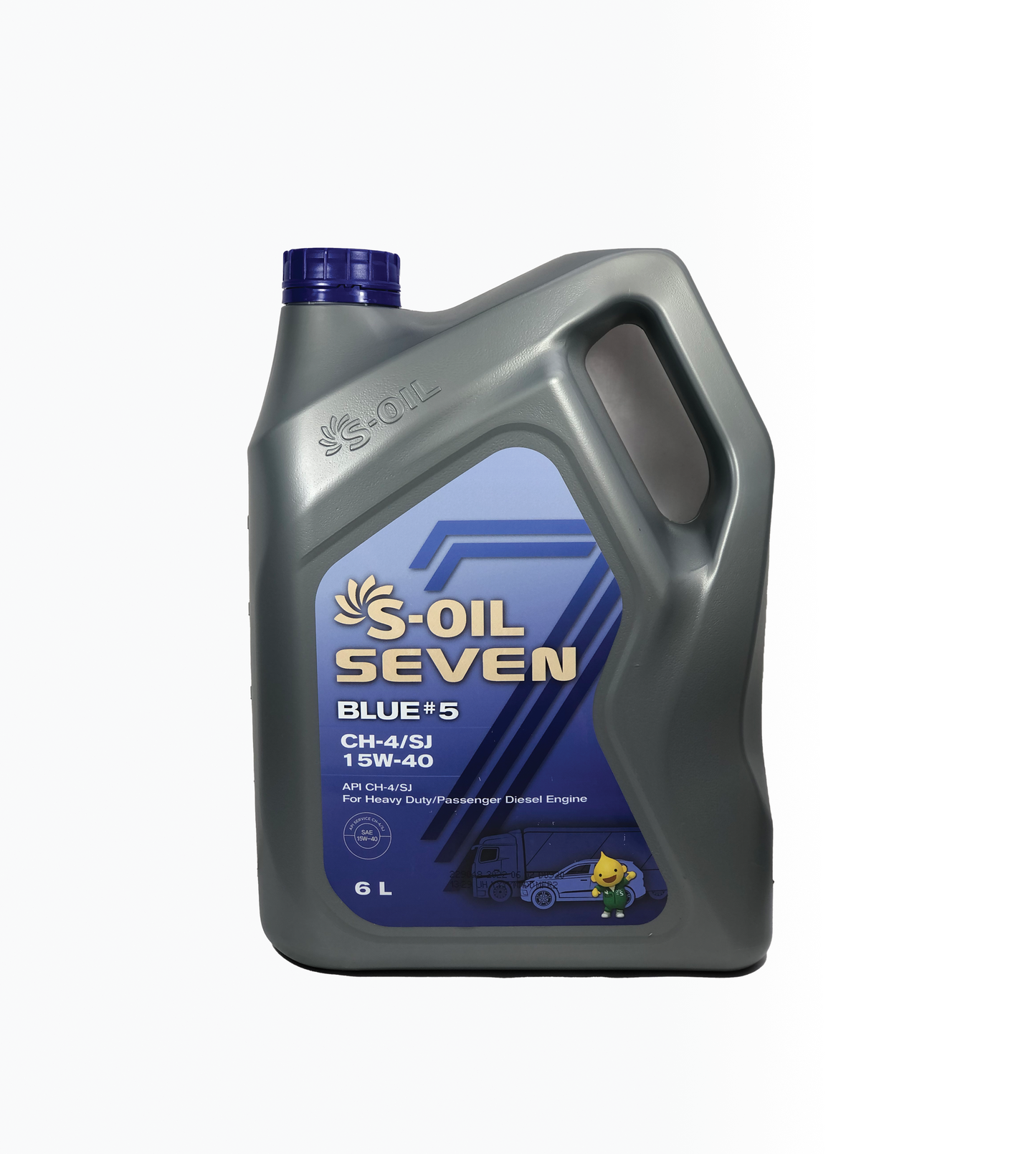 S-Oil 7 BLUE # 5 CH-4/SJ Heavy Quality Heavy Duty 15W-40 - CARSCAREMALL