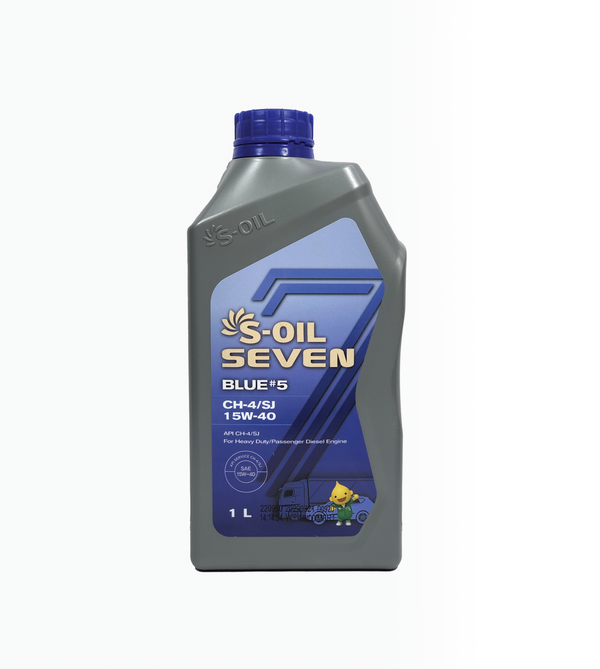 S-Oil 7 BLUE # 5 CH-4/SJ Heavy Quality Heavy Duty 15W-40 - CARSCAREMALL