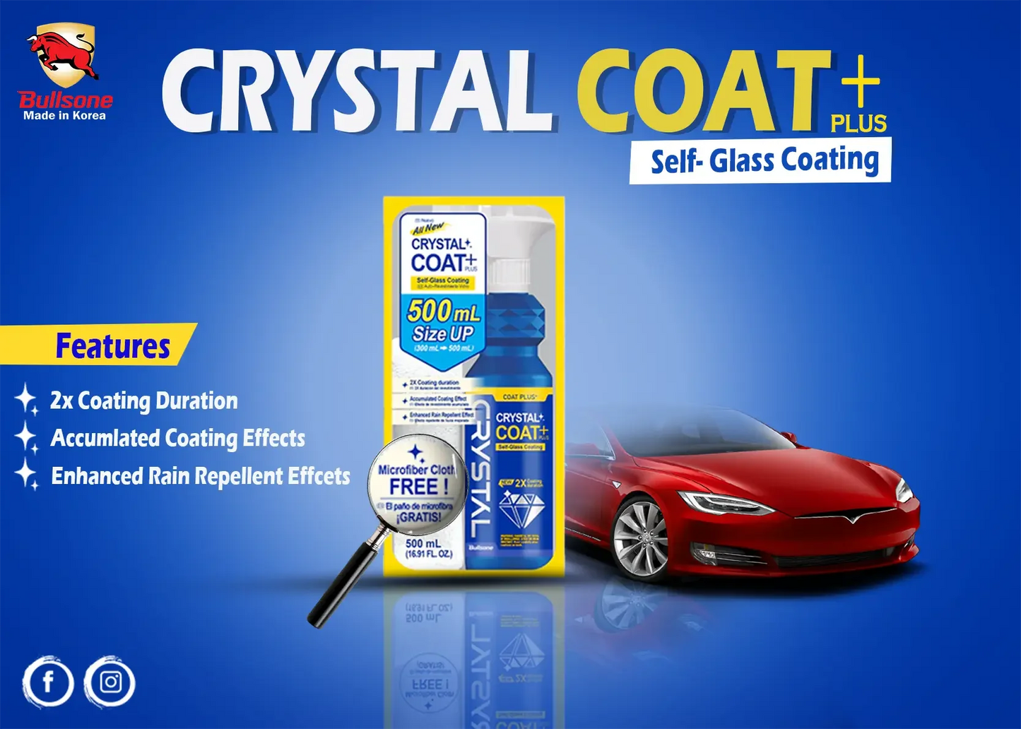 Crystal Coat Plus 500 mL - CARSCAREMALL