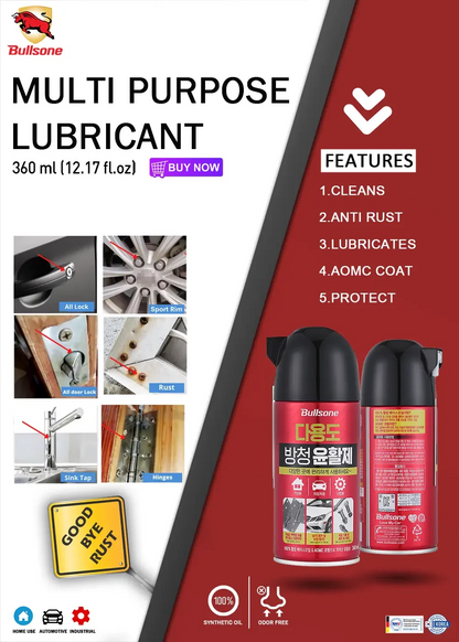 Bullsone Multi Purpose Lubricant Spray 360ml - CARSCAREMALL