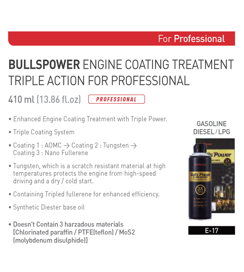 Bulls Power engine coating (AGENT FOR EXPERTS) (PREMIUM) (STANDARD) - CARSCAREMALL