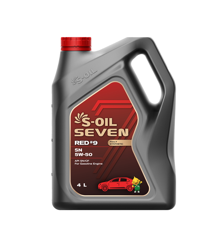 S-OIL 7 RED # 9 SN Fully Synthetic 5W-50 - CARSCAREMALL