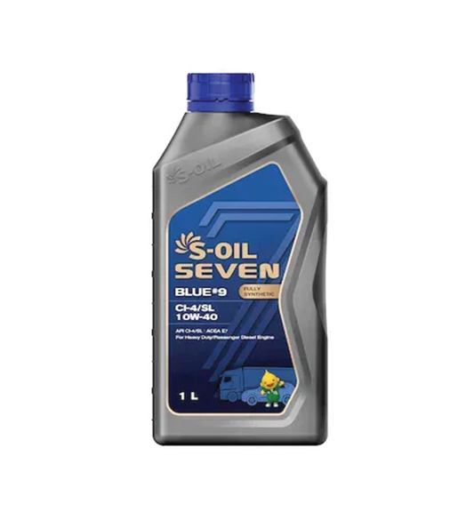 S-OIL 7 BLUE # 9 CI-4/SL Fully Synthetic 10W-40 - CARSCAREMALL